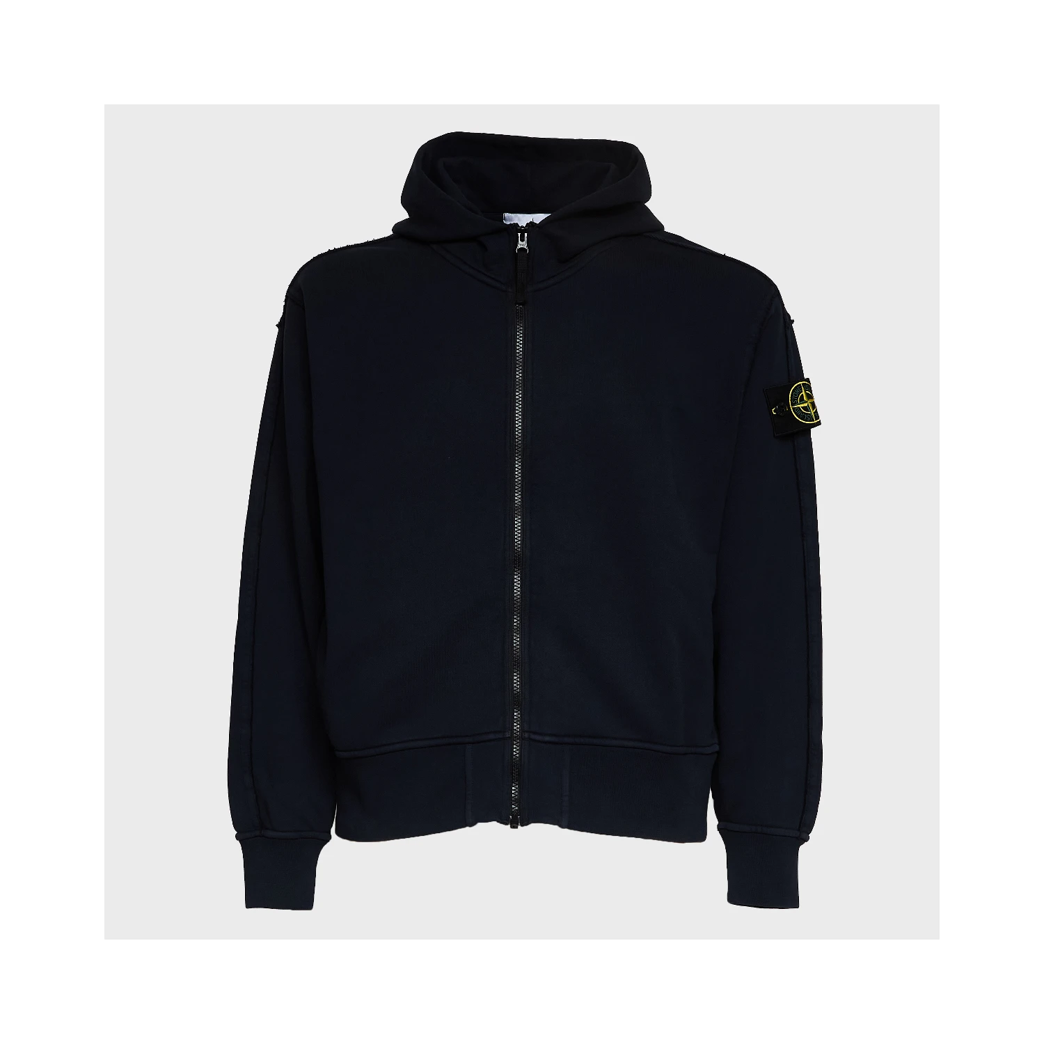 Felpa Con Cappuccio, Zip  In Cotone