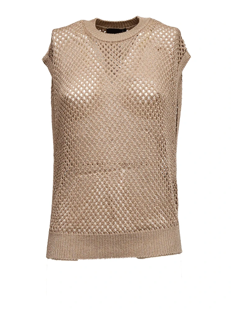 Gilet Regular In Cordonetto Traforato F.5