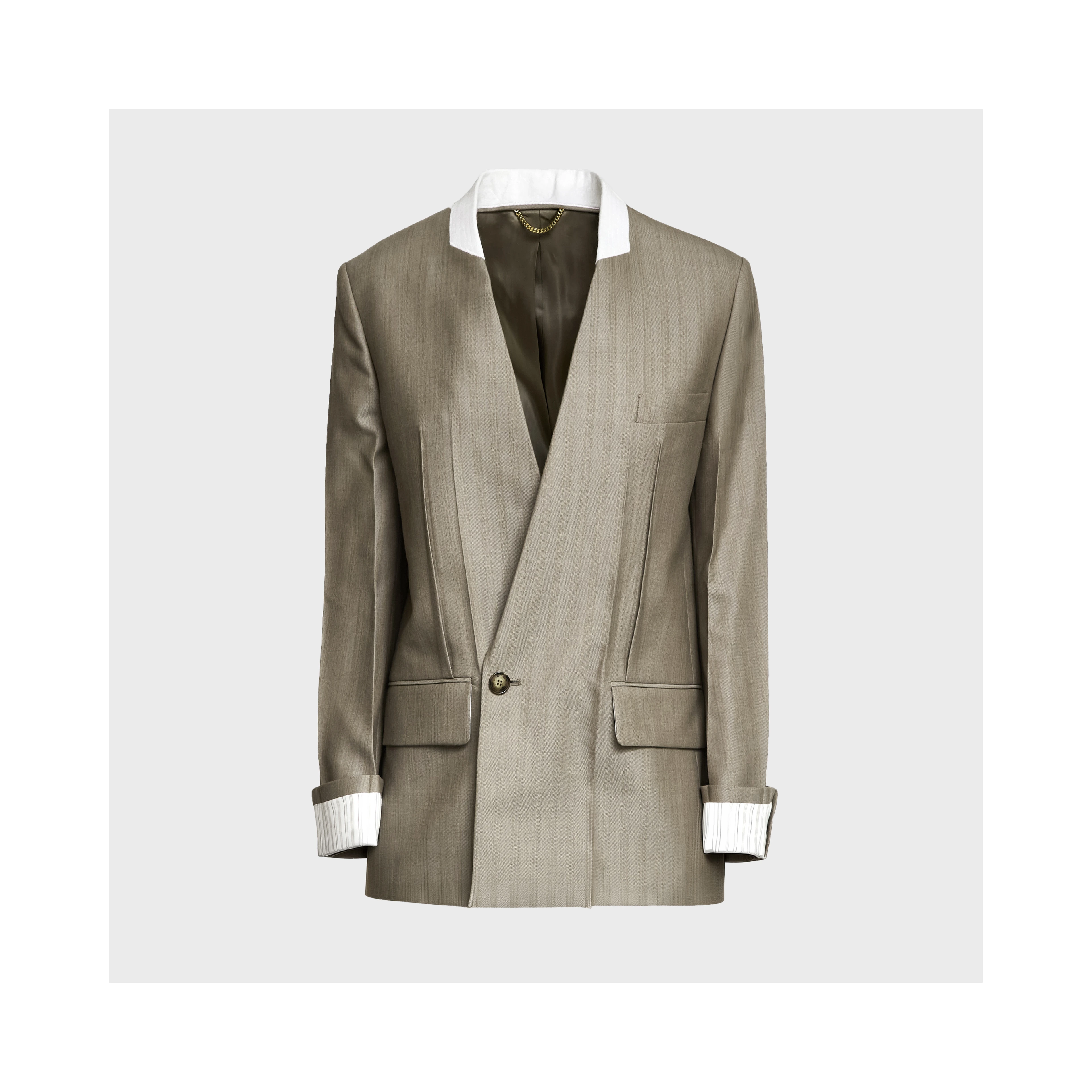 Collarless Jacket