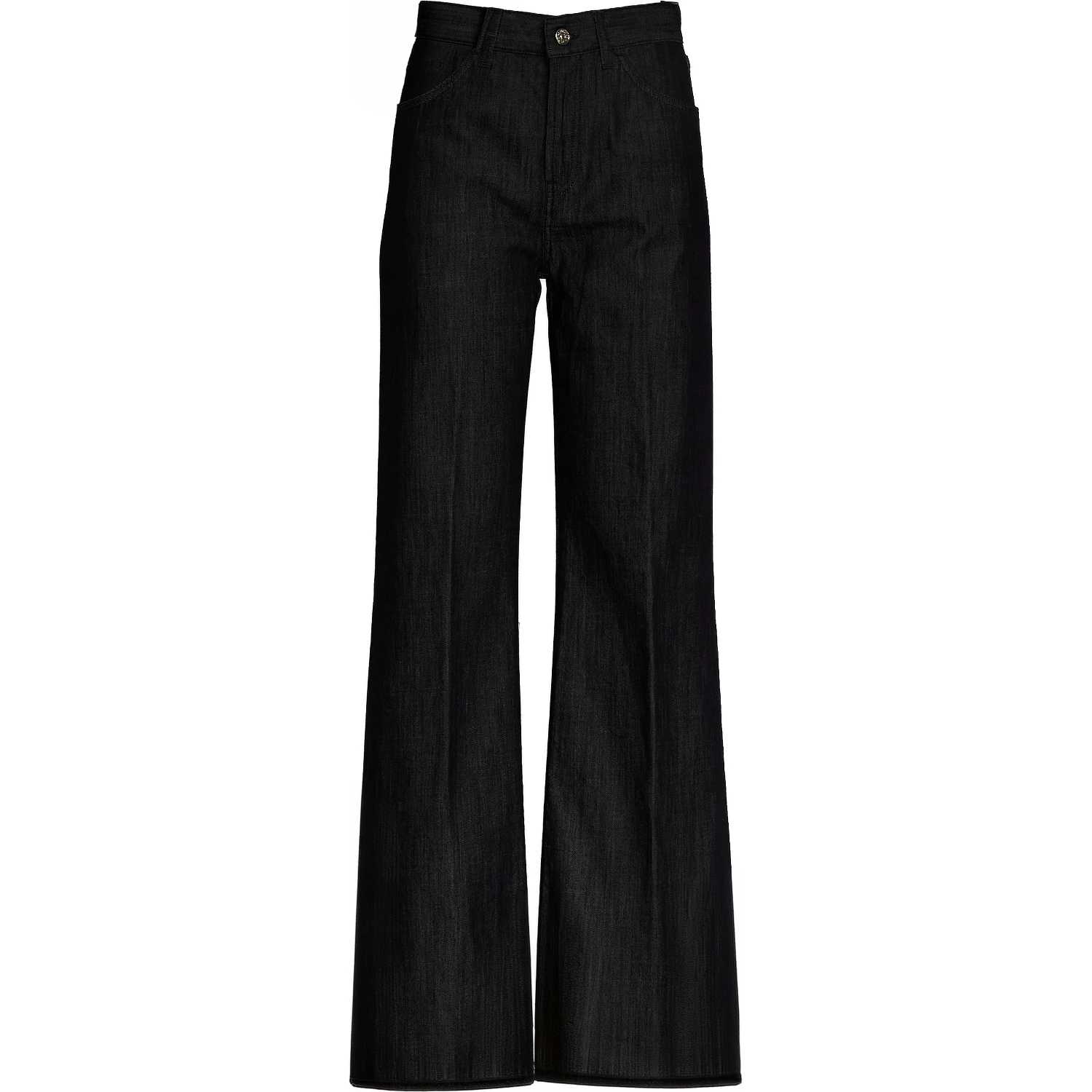 Jeans Amber Cinque Tasche Wide Leg In Denim Seta 7 Oz