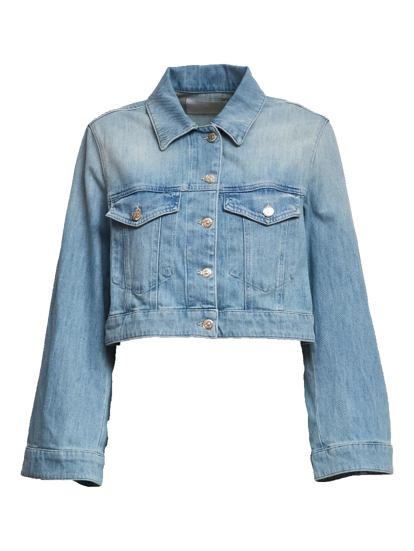 Giubbino Regular In Denim Stretch Blu 11 Oz