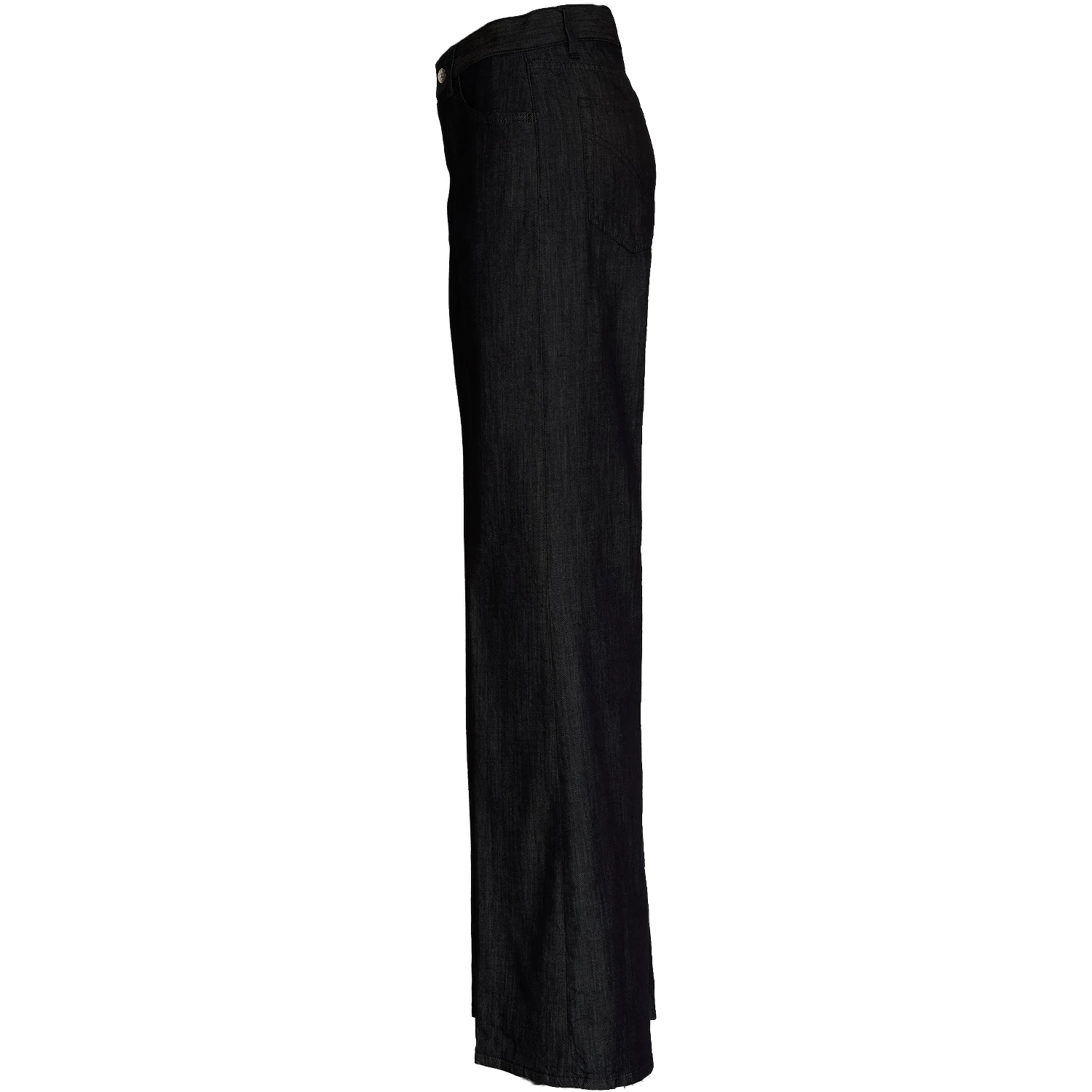 Jeans Amber Cinque Tasche Wide Leg In Denim Seta 7 Oz