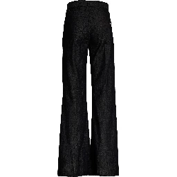 Jeans Amber Cinque Tasche Wide Leg In Denim Seta 7 Oz