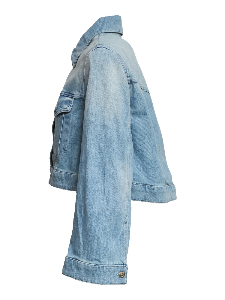 Giubbino Regular In Denim Stretch Blu 11 Oz alternative