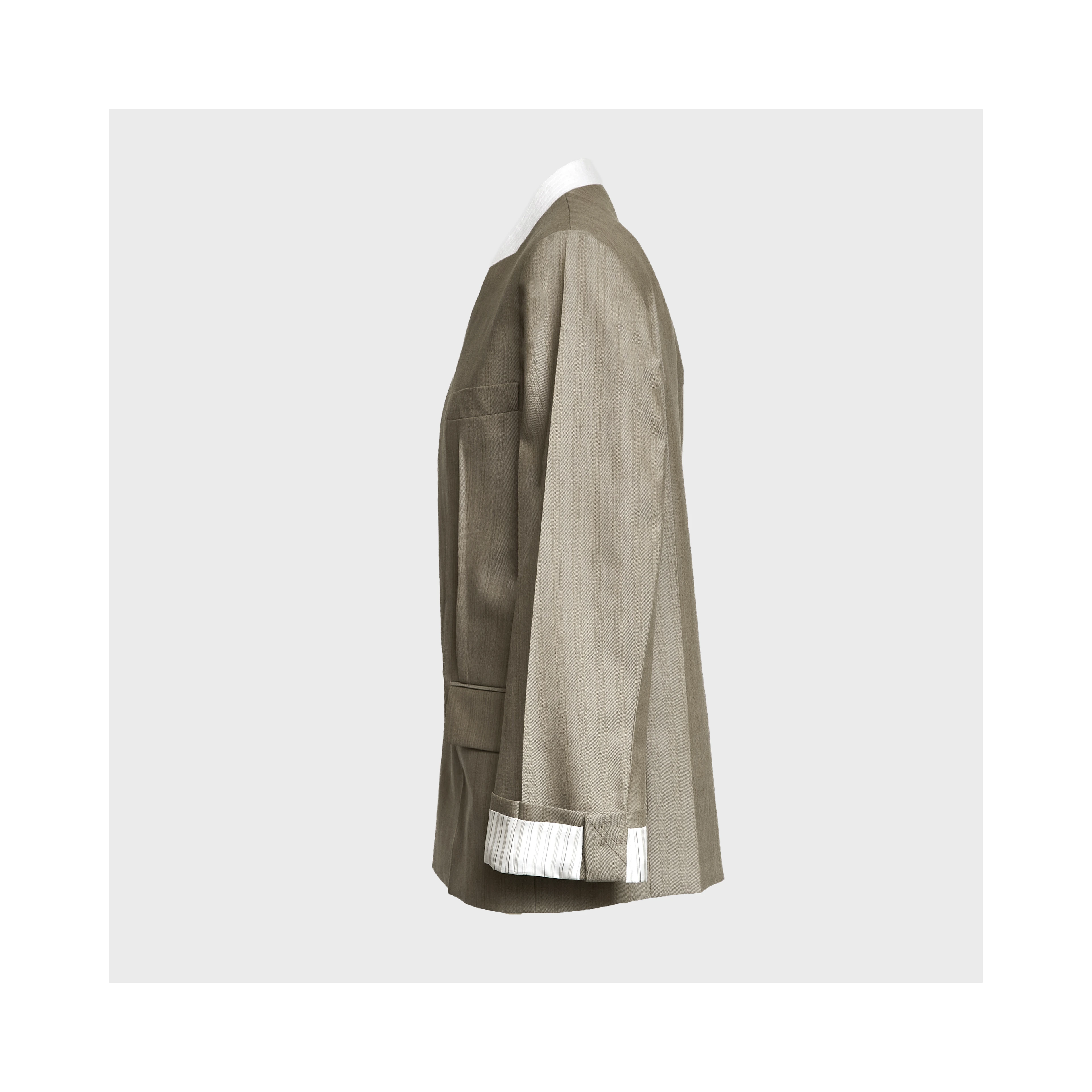 Collarless Jacket