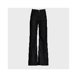 Jeans Amber Cinque Tasche Wide Leg In Denim Seta 7 Oz