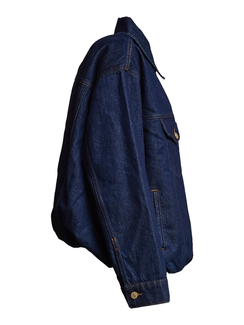 Gathered Jacket Indigo Soul