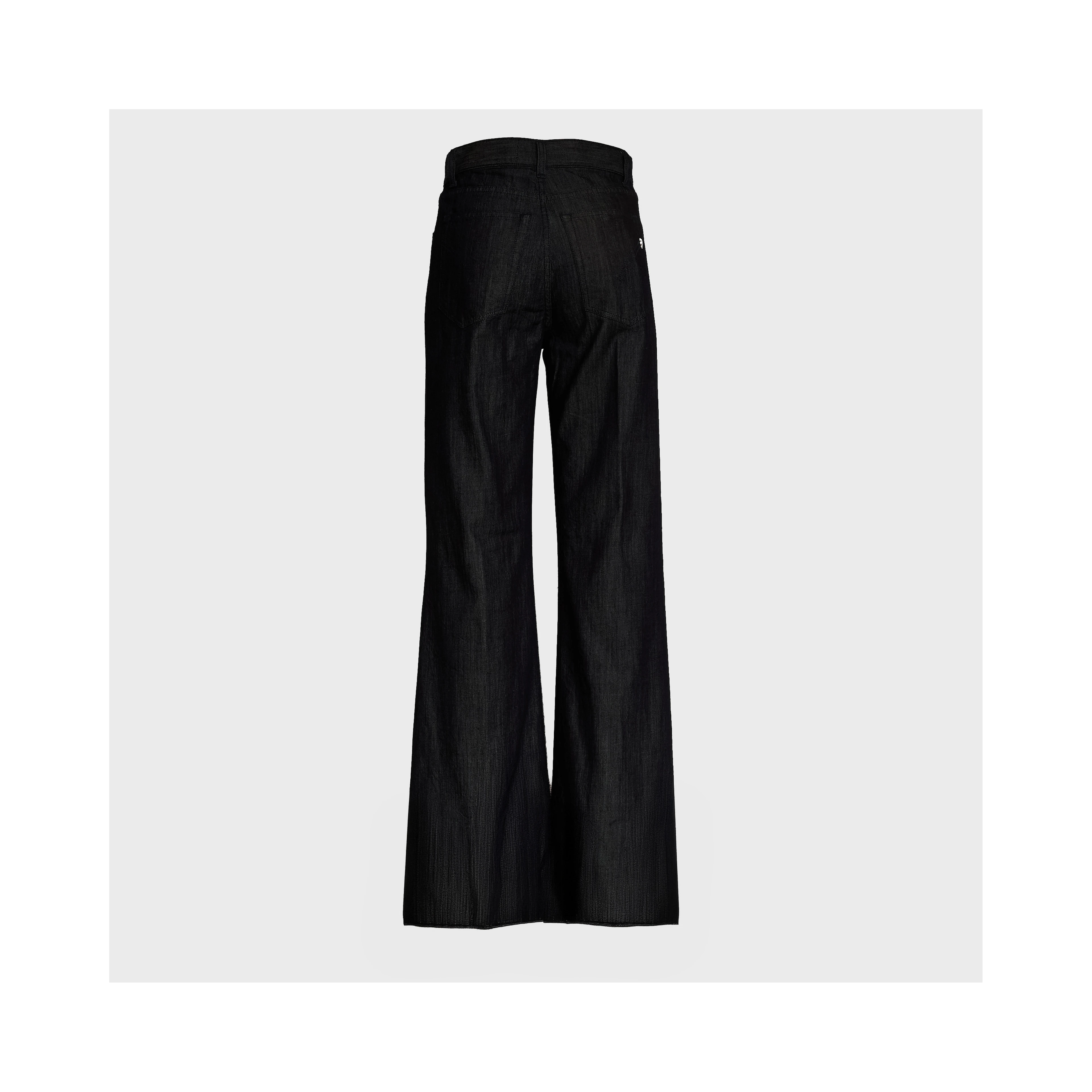 Jeans Amber Cinque Tasche Wide Leg In Denim Seta 7 Oz
