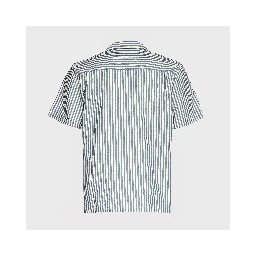 S/S Leavel Stripe Shirt Cotton, Polyester Seersucker