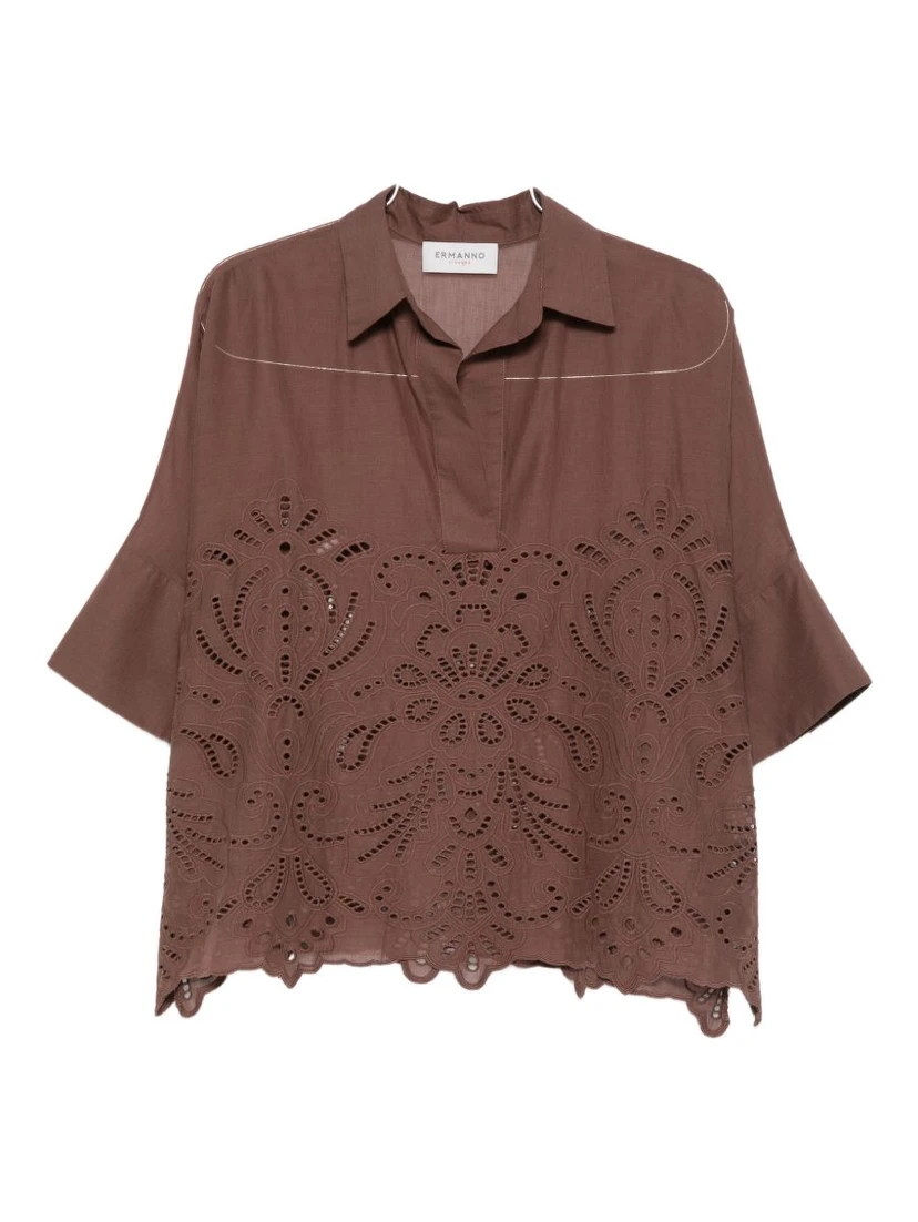 ERMANNO FIRENZE Shirts Brown