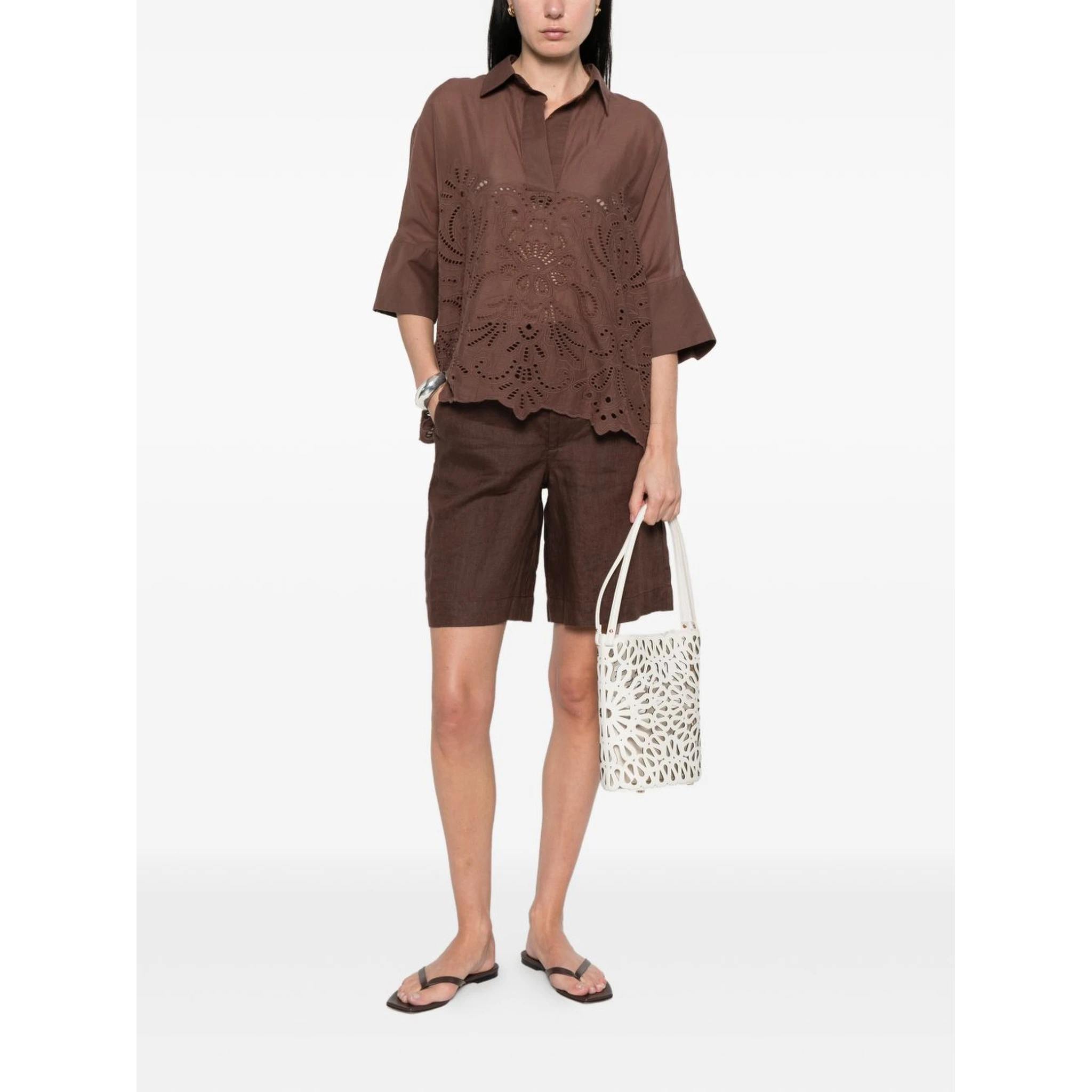 ERMANNO FIRENZE Shirts Brown