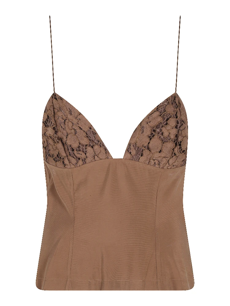 TOP CON INSERTI IN PIZZO