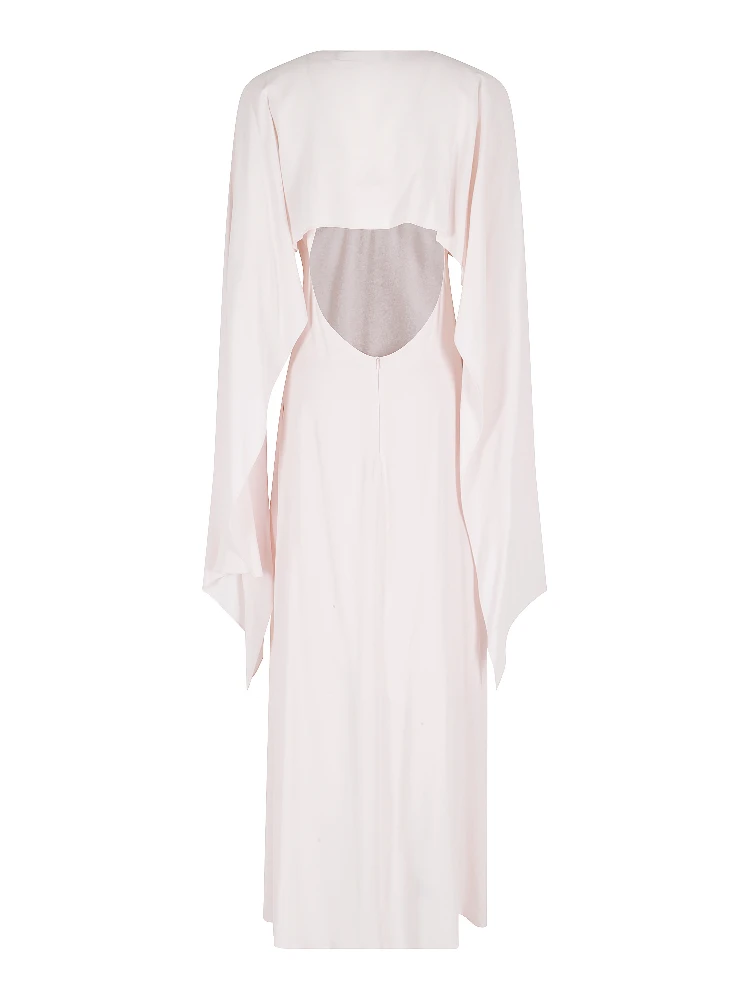 ABITO LUNGO SCOLLO SQUADRATO CON COPRISPALLE IN CREPE DE CHINE - 2 PEZZI alternative