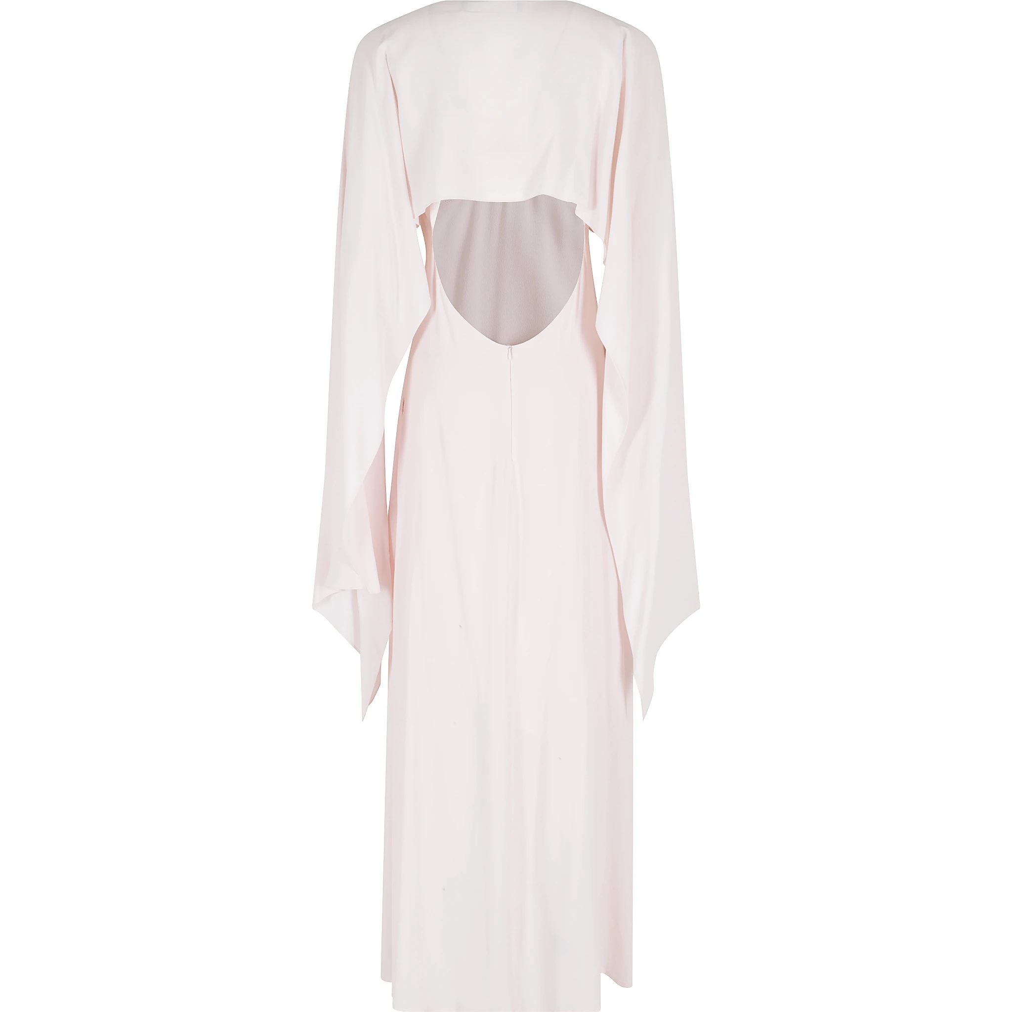 ABITO LUNGO SCOLLO SQUADRATO CON COPRISPALLE IN CREPE DE CHINE - 2 PEZZI