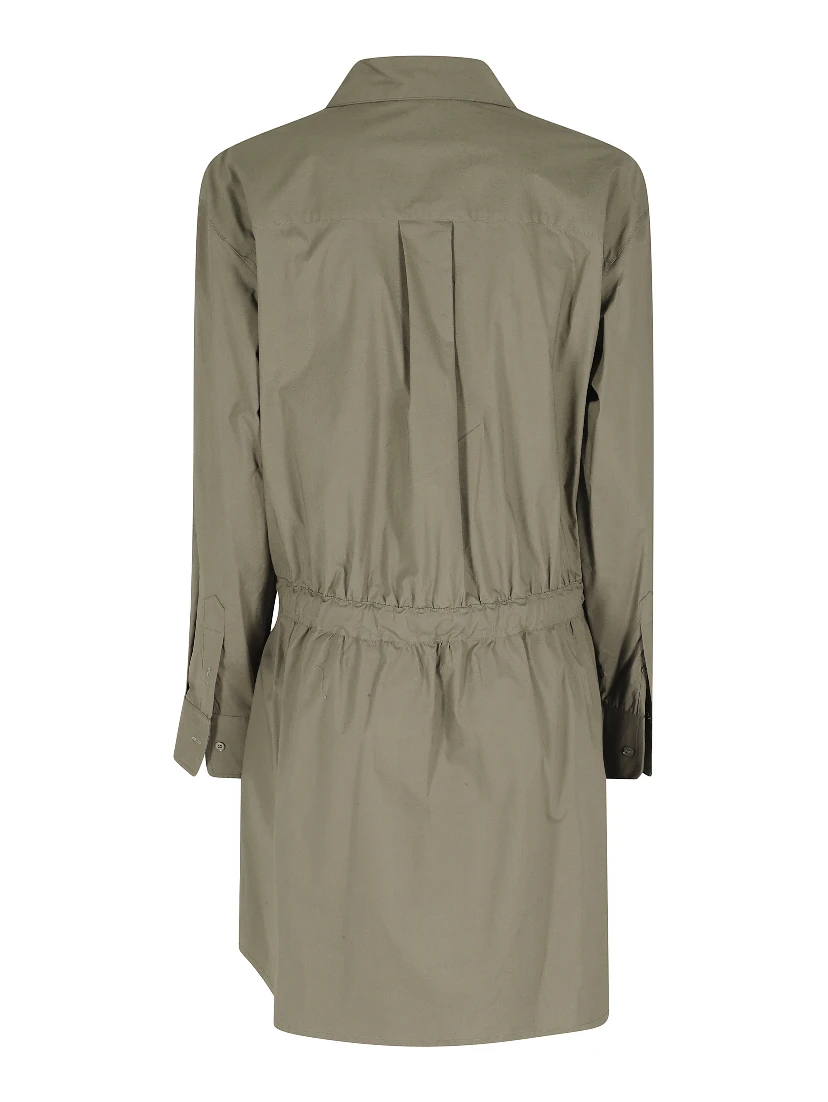 ABITO IN POPELINE CON CINTURA IN PELLE