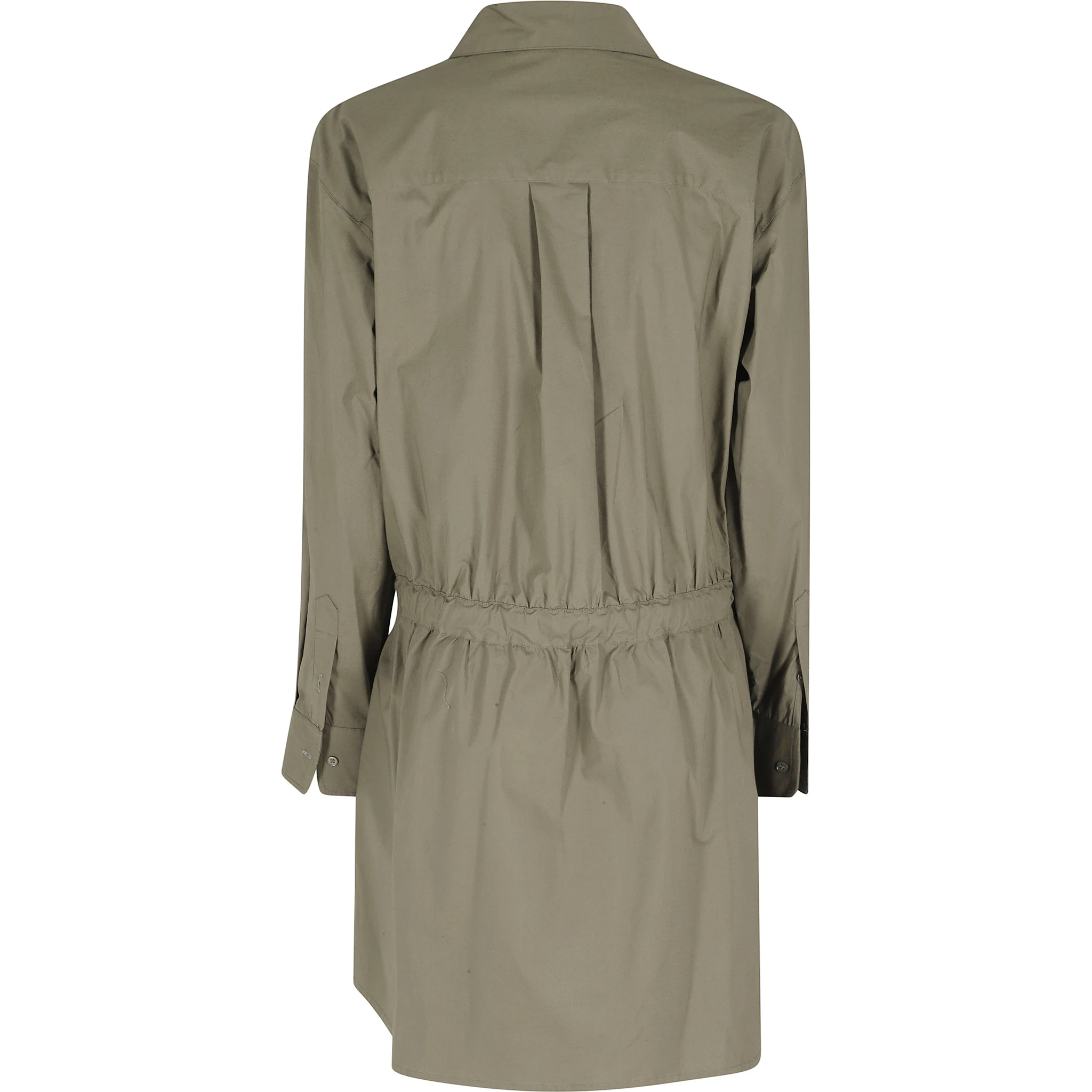 ABITO IN POPELINE CON CINTURA IN PELLE