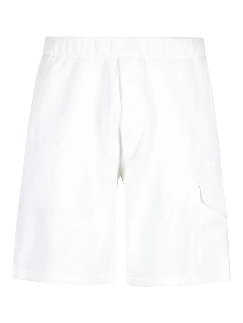 DIAGONAL RAISED FLEECE CARGO SWEATSHORTS