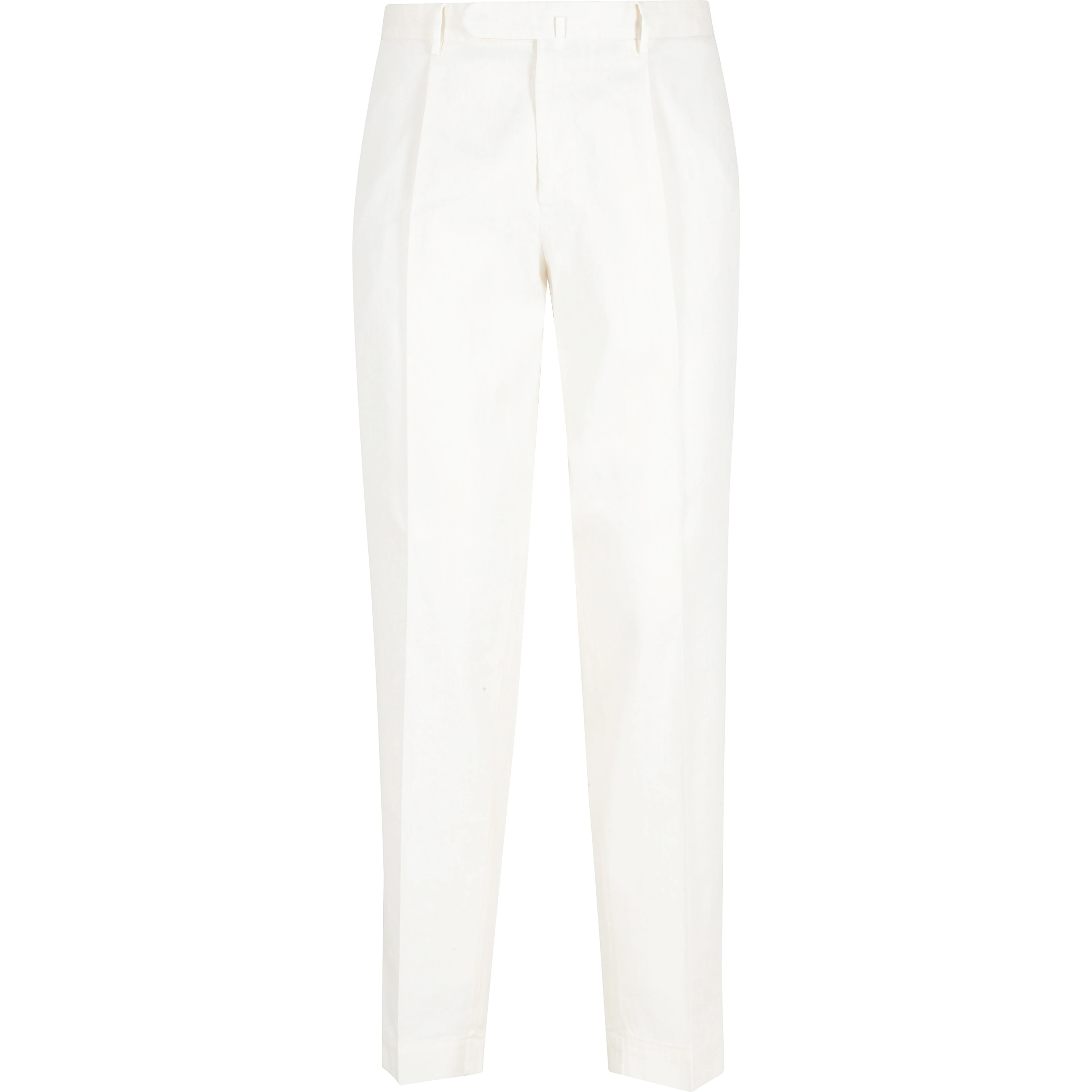 PANTALONE GABARDINA IN COTONE LINO STRETCH TINTA UNITA