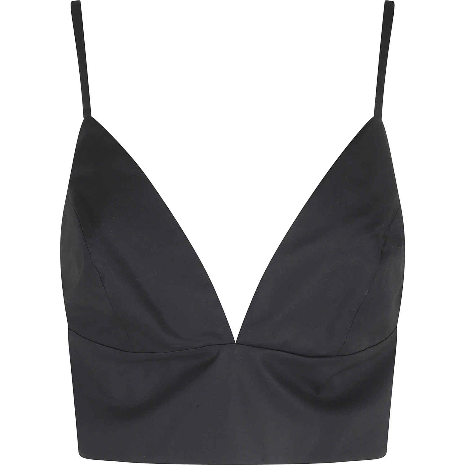 TOP IN POPELINE SCOLLO V SPALLINE SOTTILI