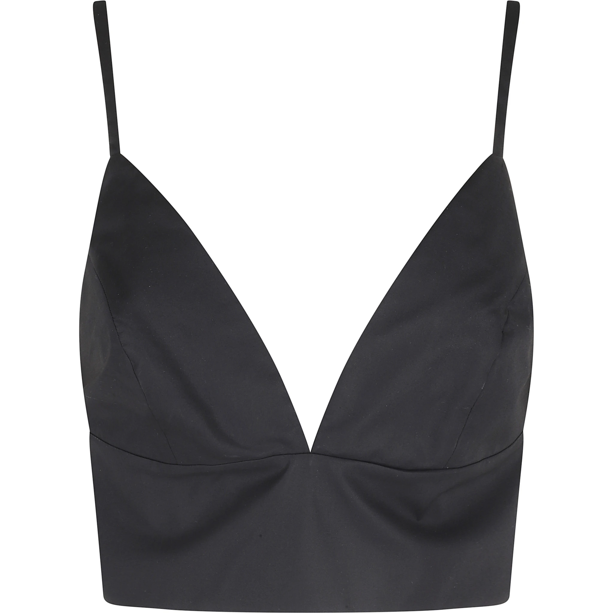 TOP  IN POPELINE SCOLLO V SPALLINE SOTTILI