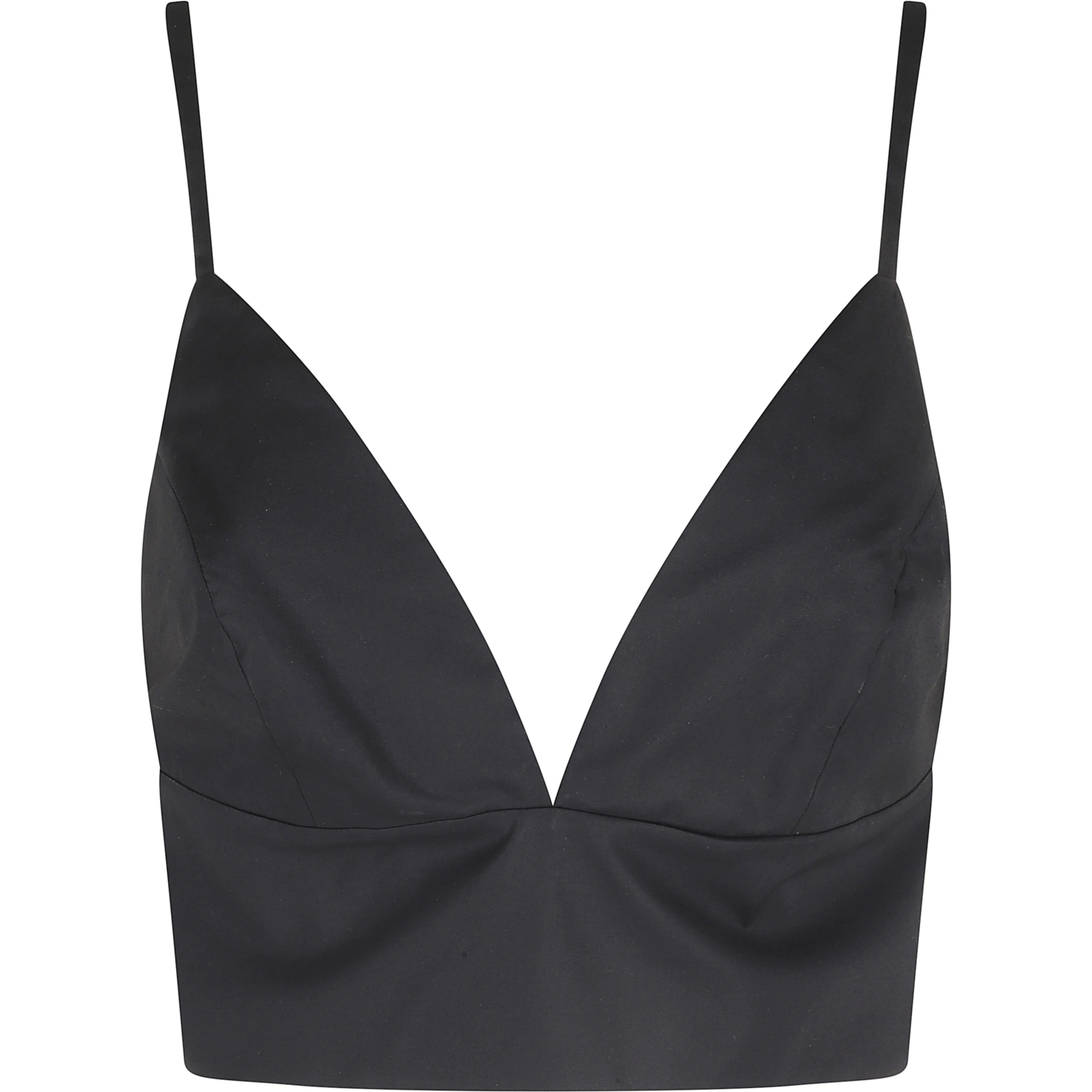 TOP  IN POPELINE SCOLLO V SPALLINE SOTTILI