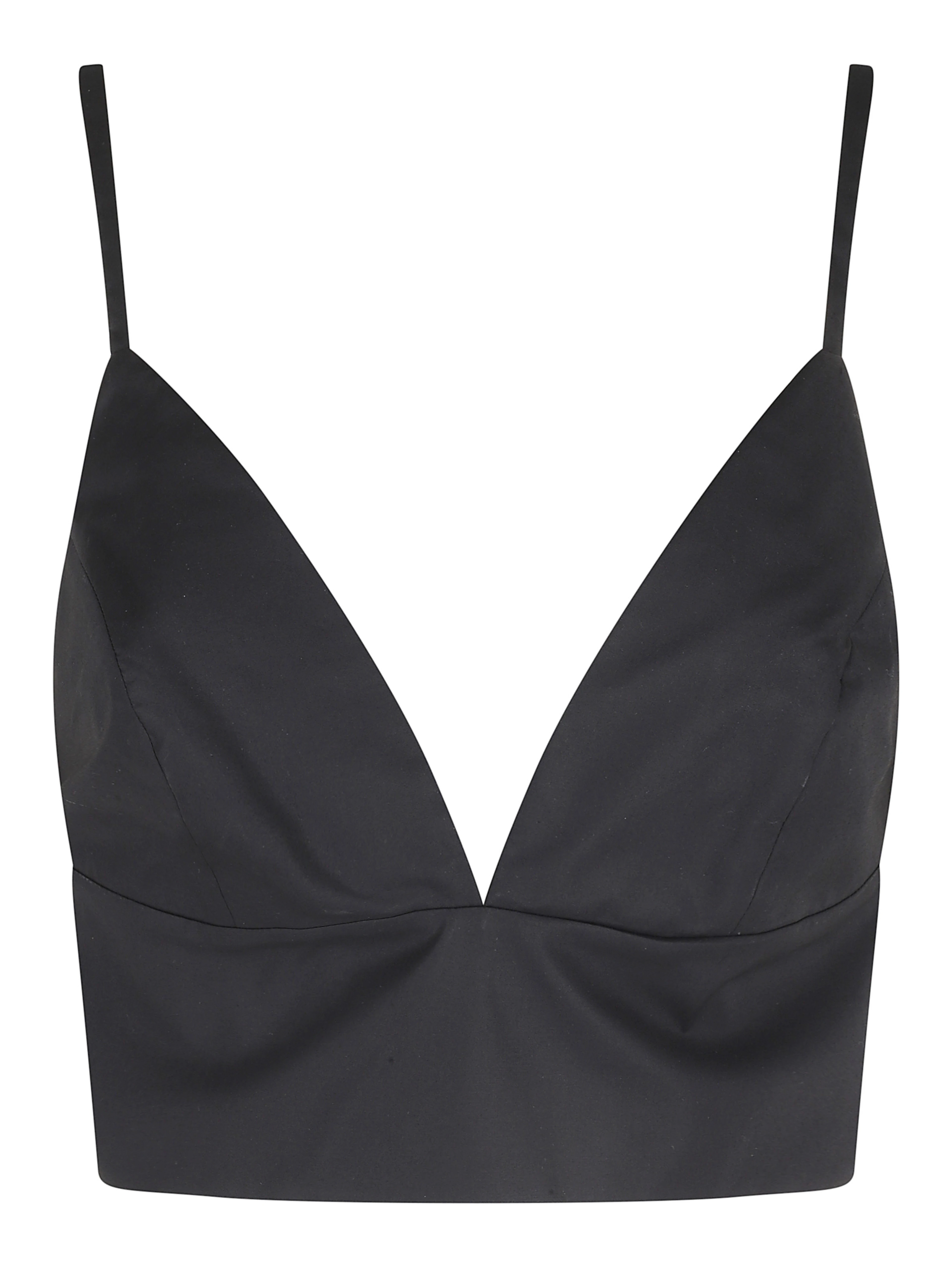 TOP  IN POPELINE SCOLLO V SPALLINE SOTTILI