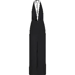 ABITO LUNGO SCOLLO PROFONDO HALTER NECK E SCHIENA SCOPERTA IN CREPE DE CHINE