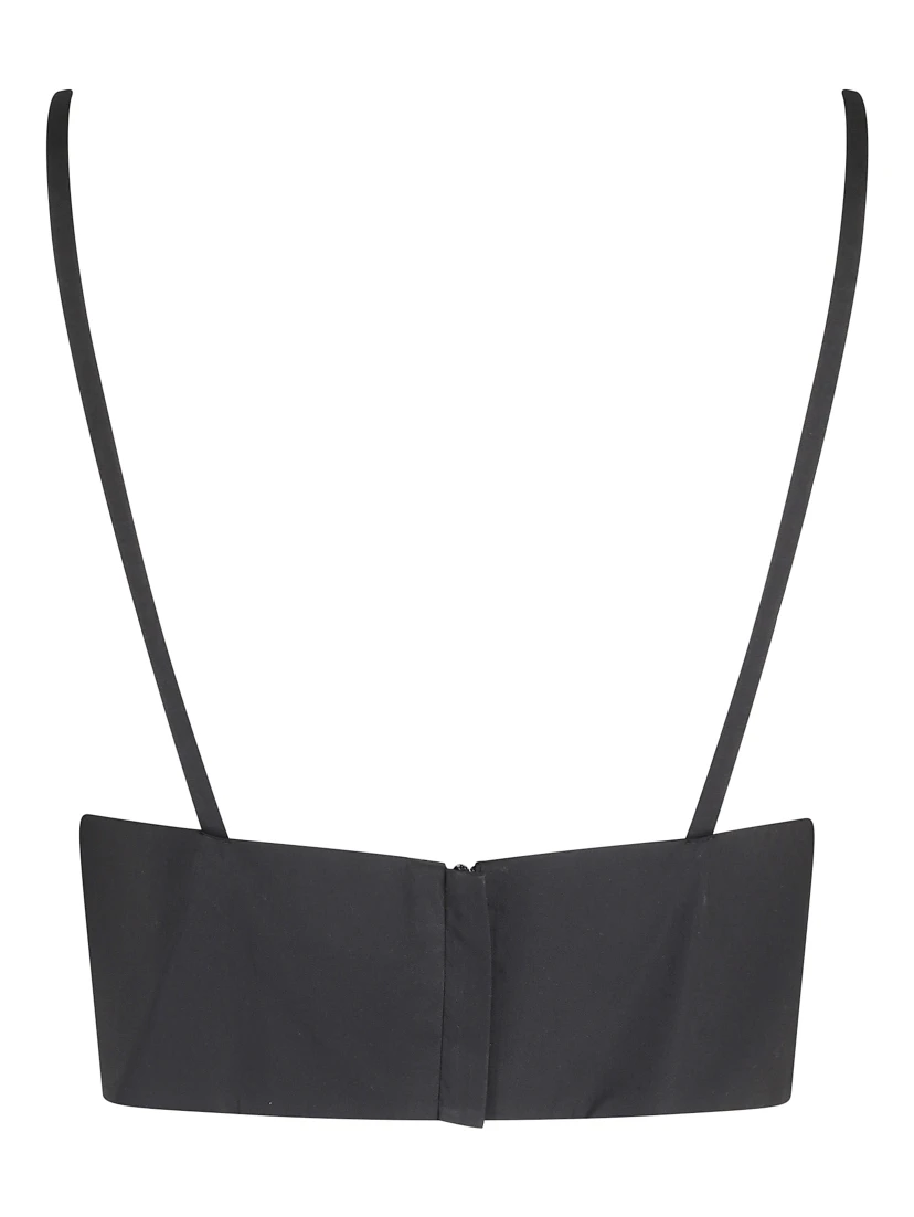TOP  IN POPELINE SCOLLO V SPALLINE SOTTILI
