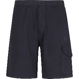 DIAGONAL RAISED FLEECE CARGO SWEATSHORTS