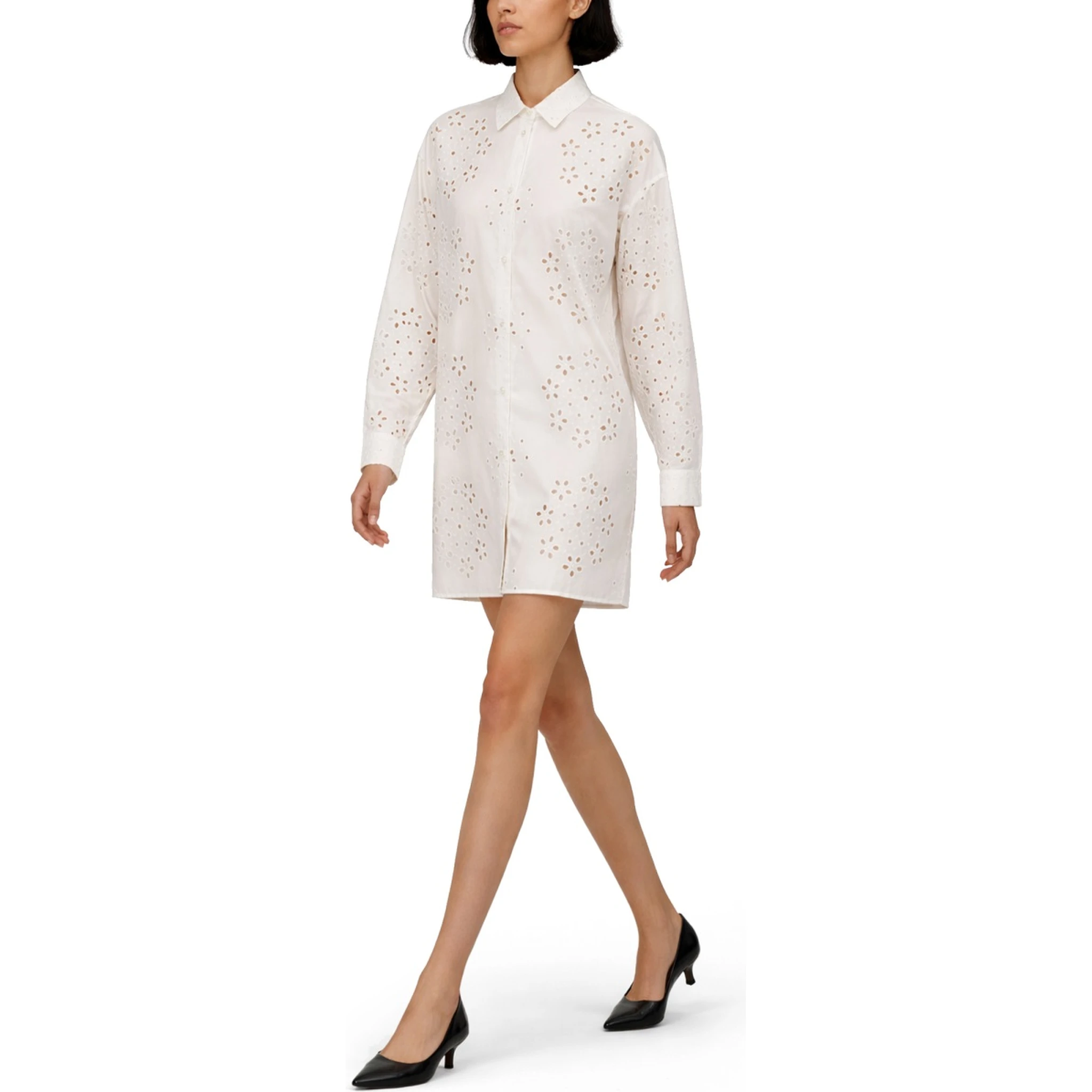 LONG SHIRT WITH PERFORATED PATTERN