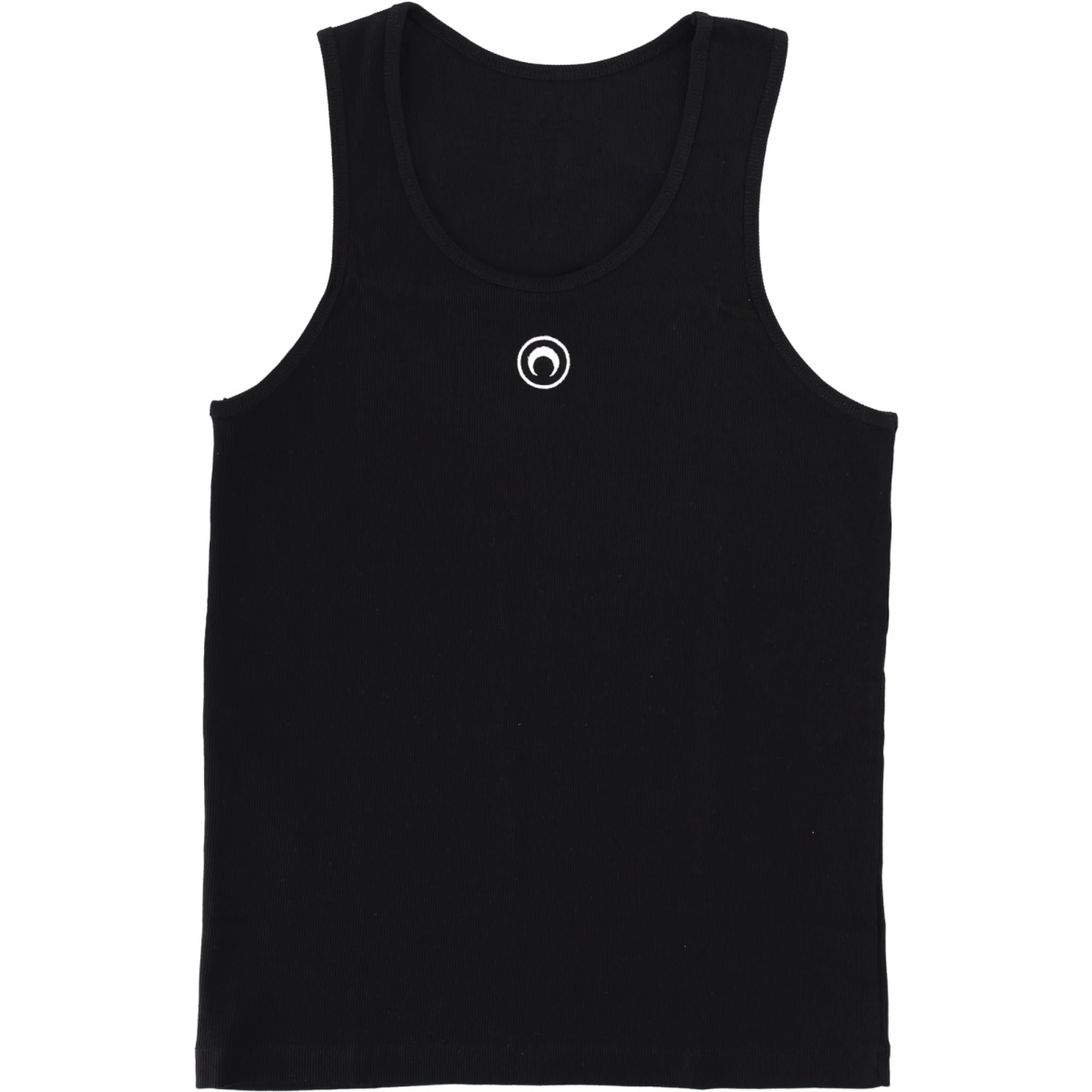 RIBBED TANK TOP WITH MOON LOGO