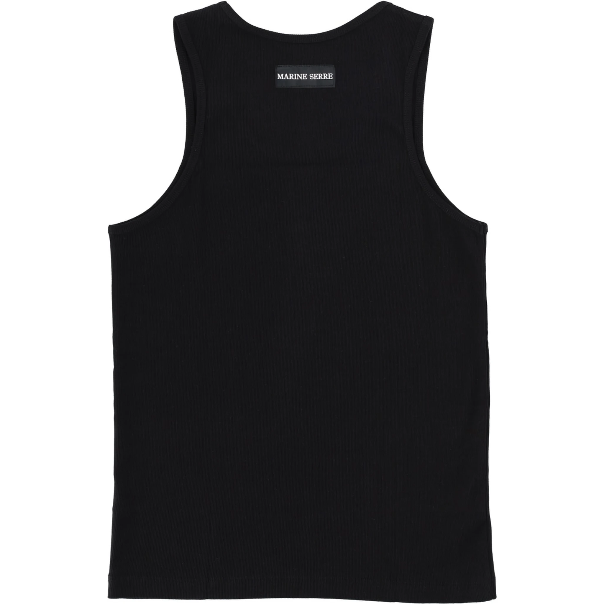 RIBBED TANK TOP WITH MOON LOGO