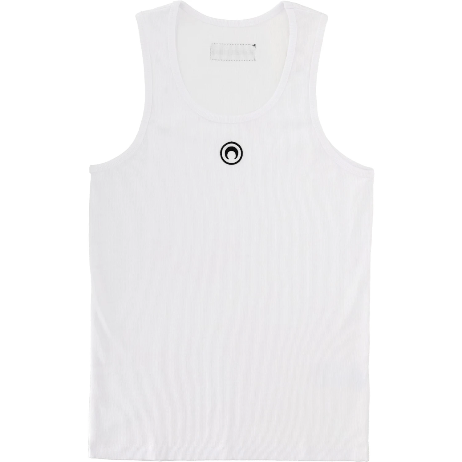 RIBBED TANK TOP WITH MOON LOGO