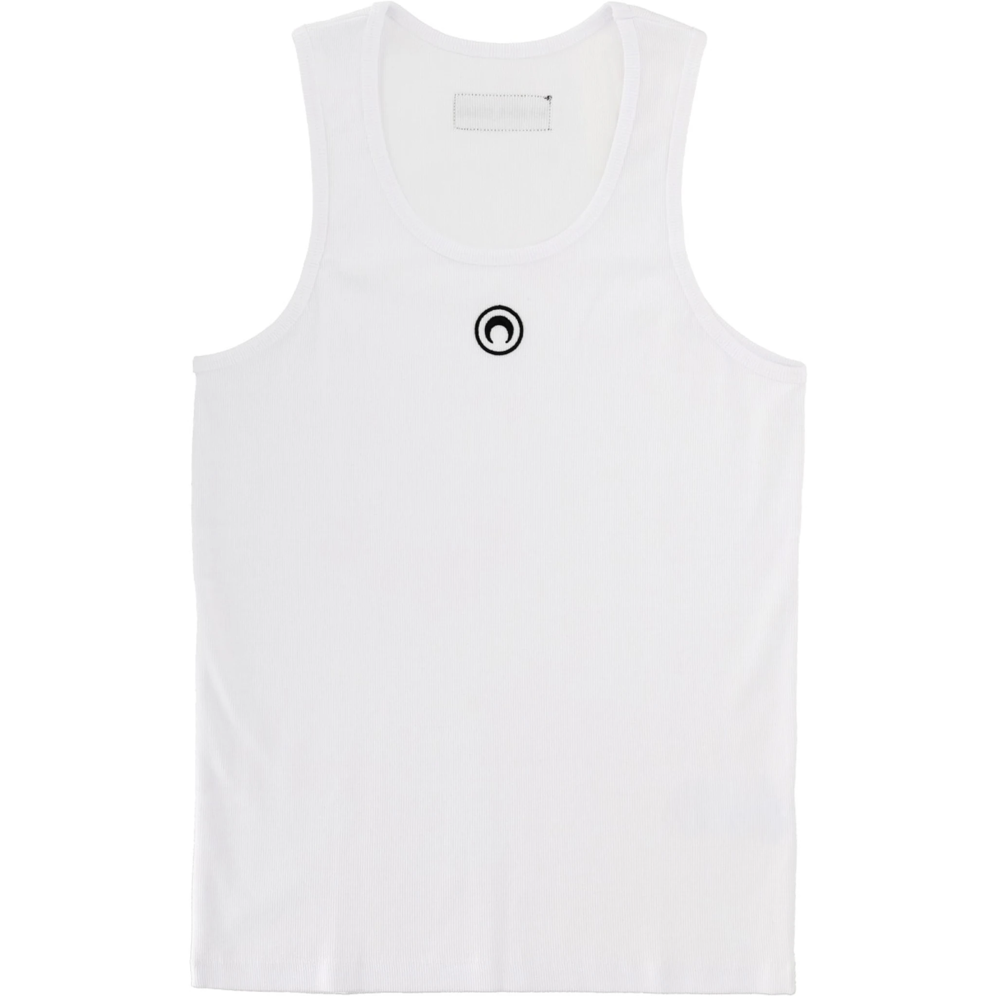 RIBBED TANK TOP WITH MOON LOGO
