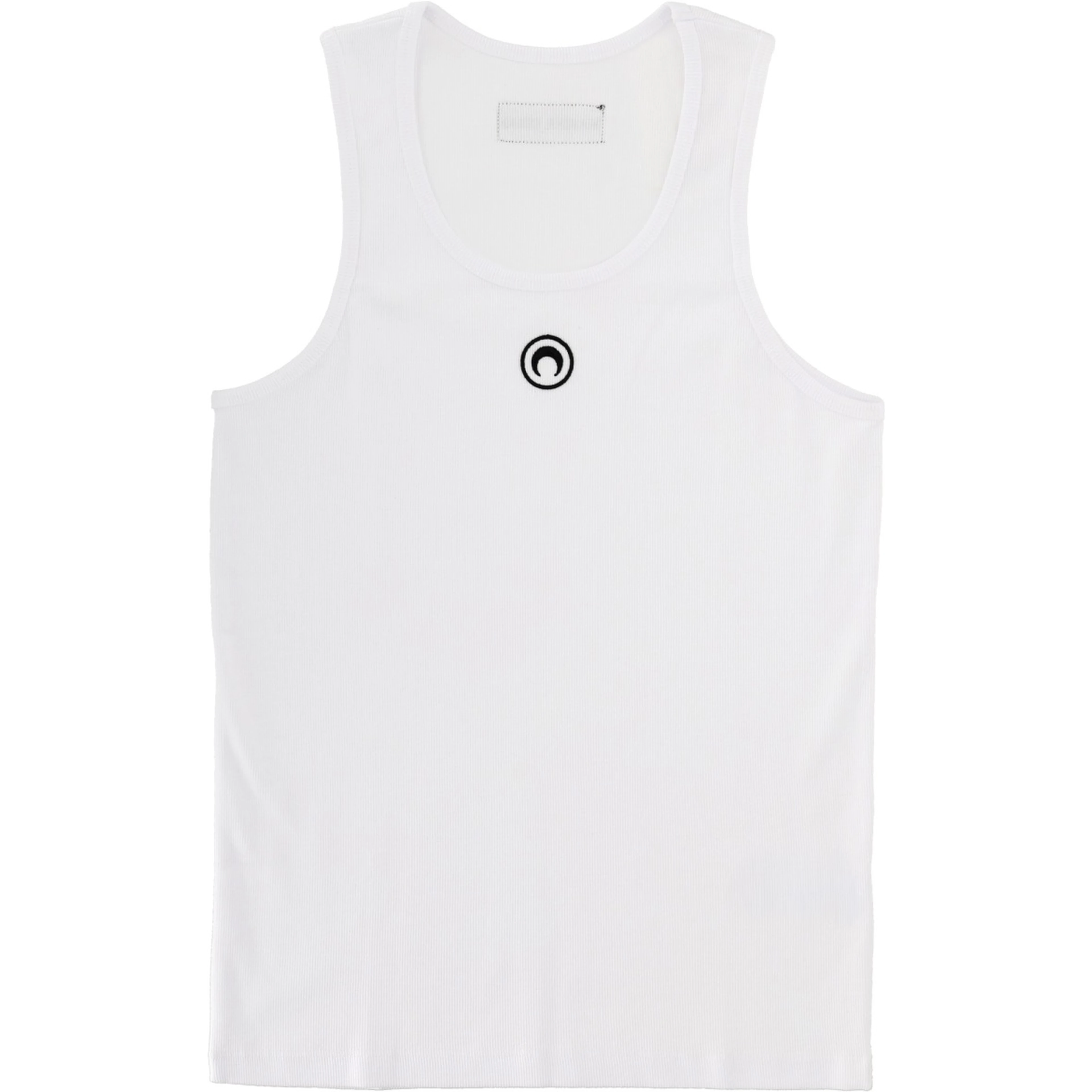 RIBBED TANK TOP WITH MOON LOGO