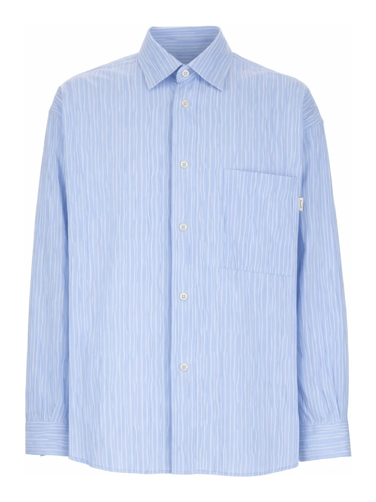 CAMICIA IN COTONE "CRINCKLE"
