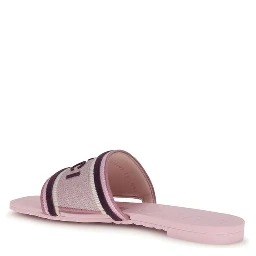 Multicolor Cotton Flat Sandals