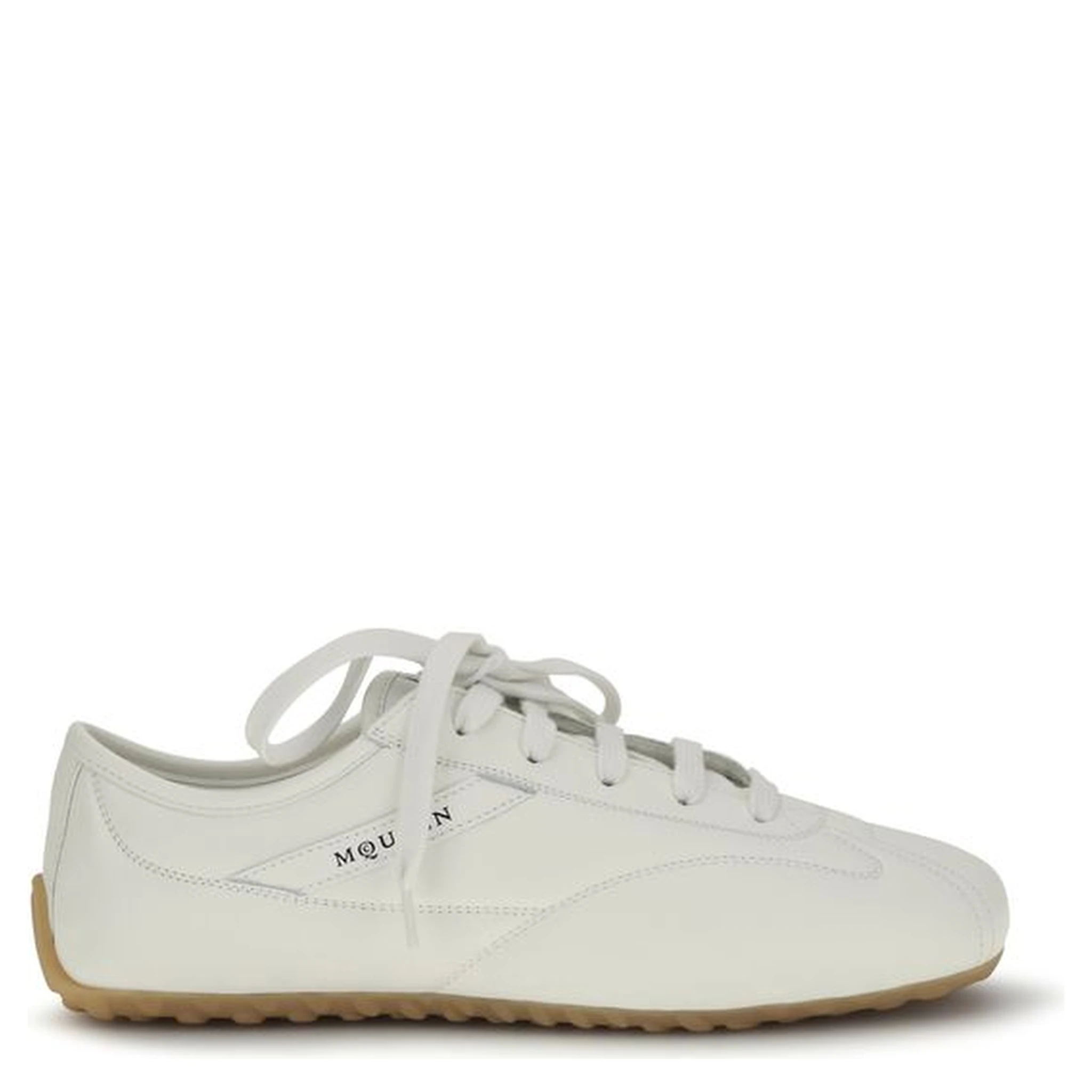 White Calf Leather Bos Taurus Athletic Sneakers