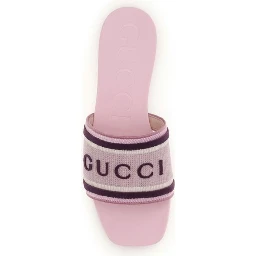 Multicolor Cotton Flat Sandals