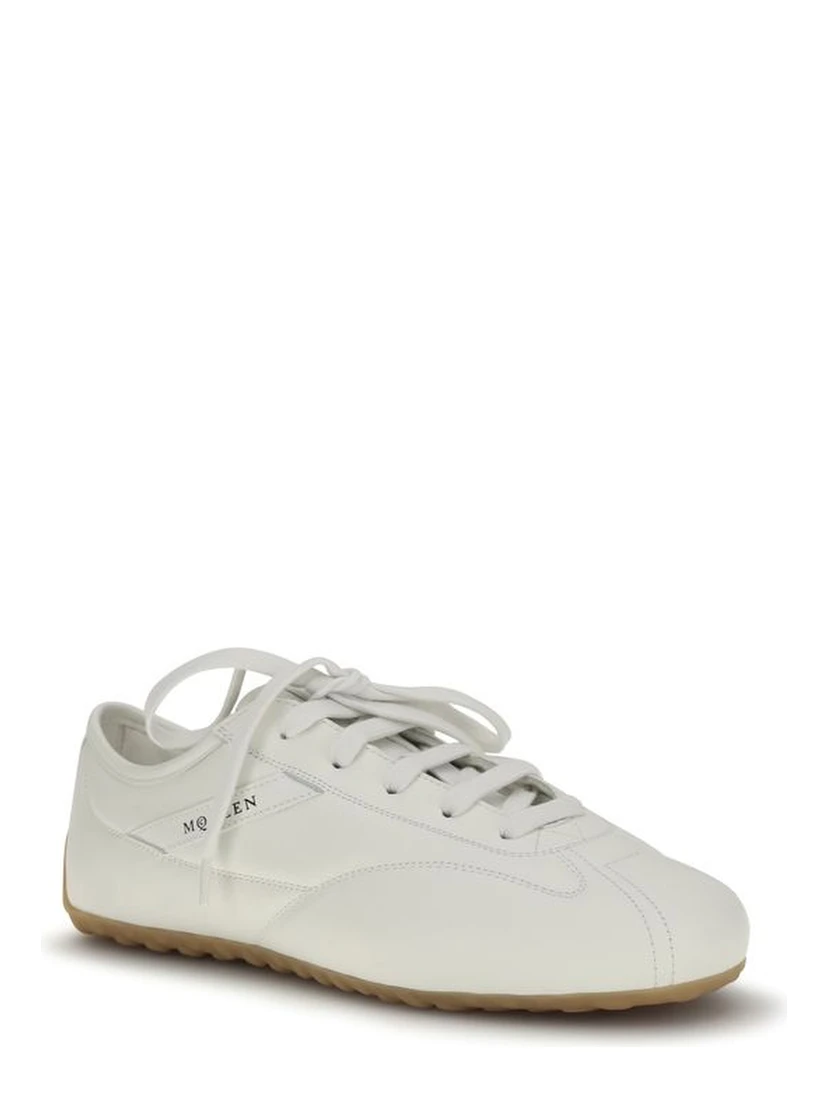 White Calf Leather Bos Taurus Athletic Sneakers