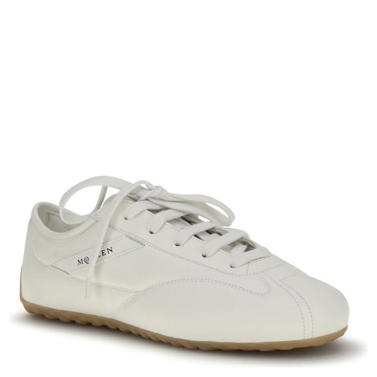 White Calf Leather Bos Taurus Athletic Sneakers