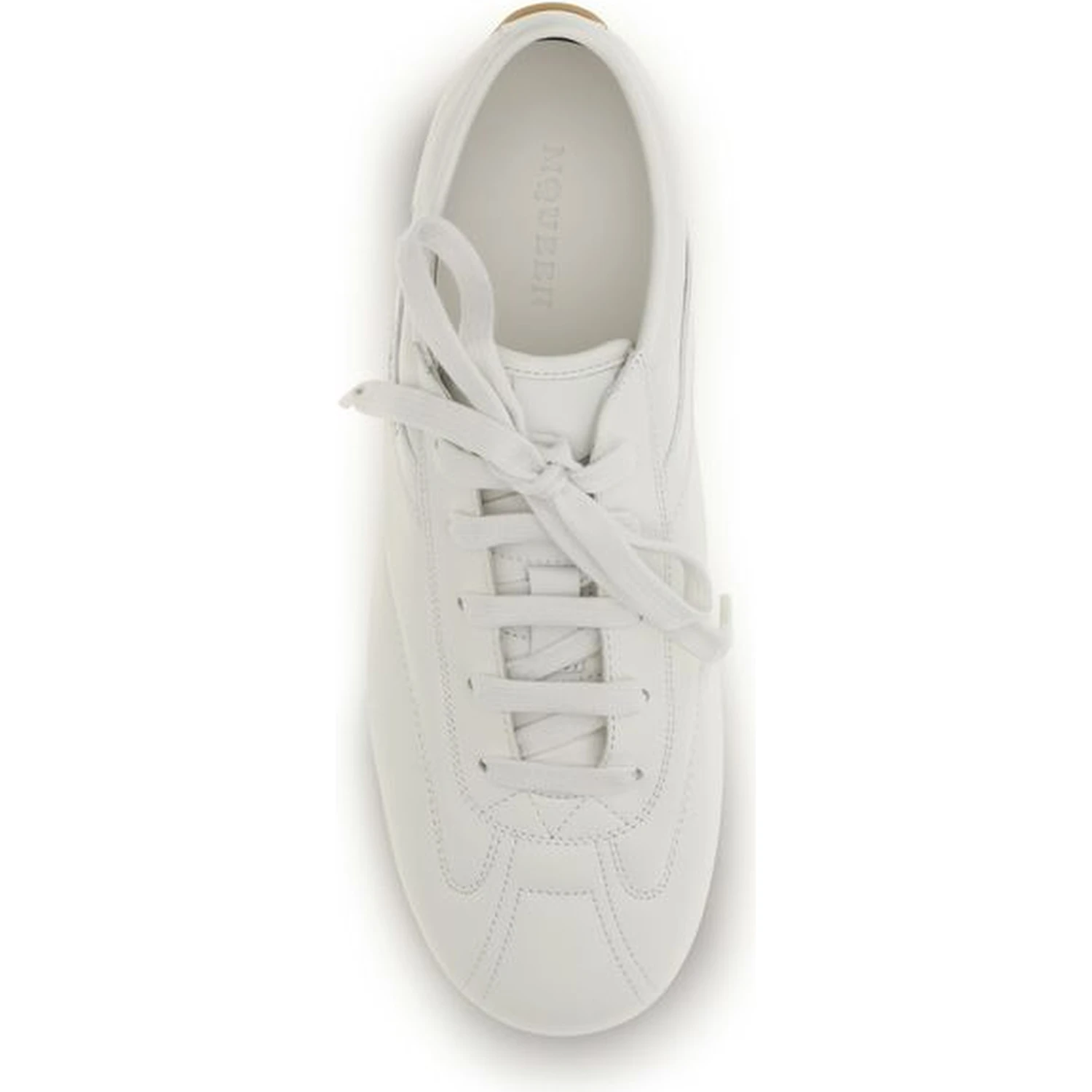 White Calf Leather Bos Taurus Athletic Sneakers