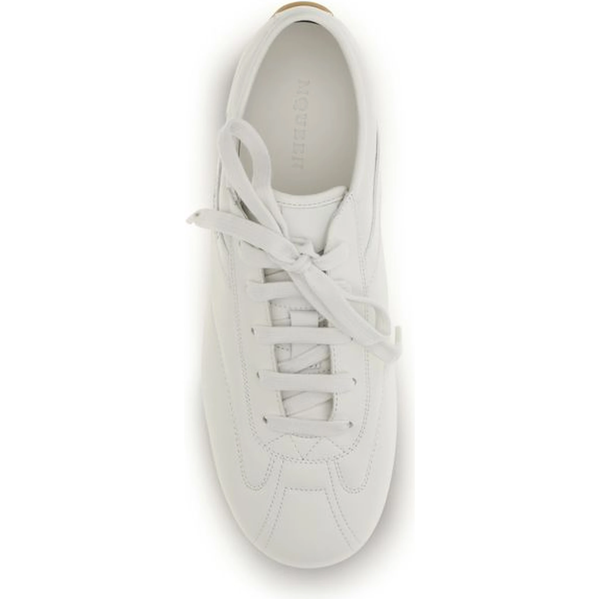 White Calf Leather Bos Taurus Athletic Sneakers