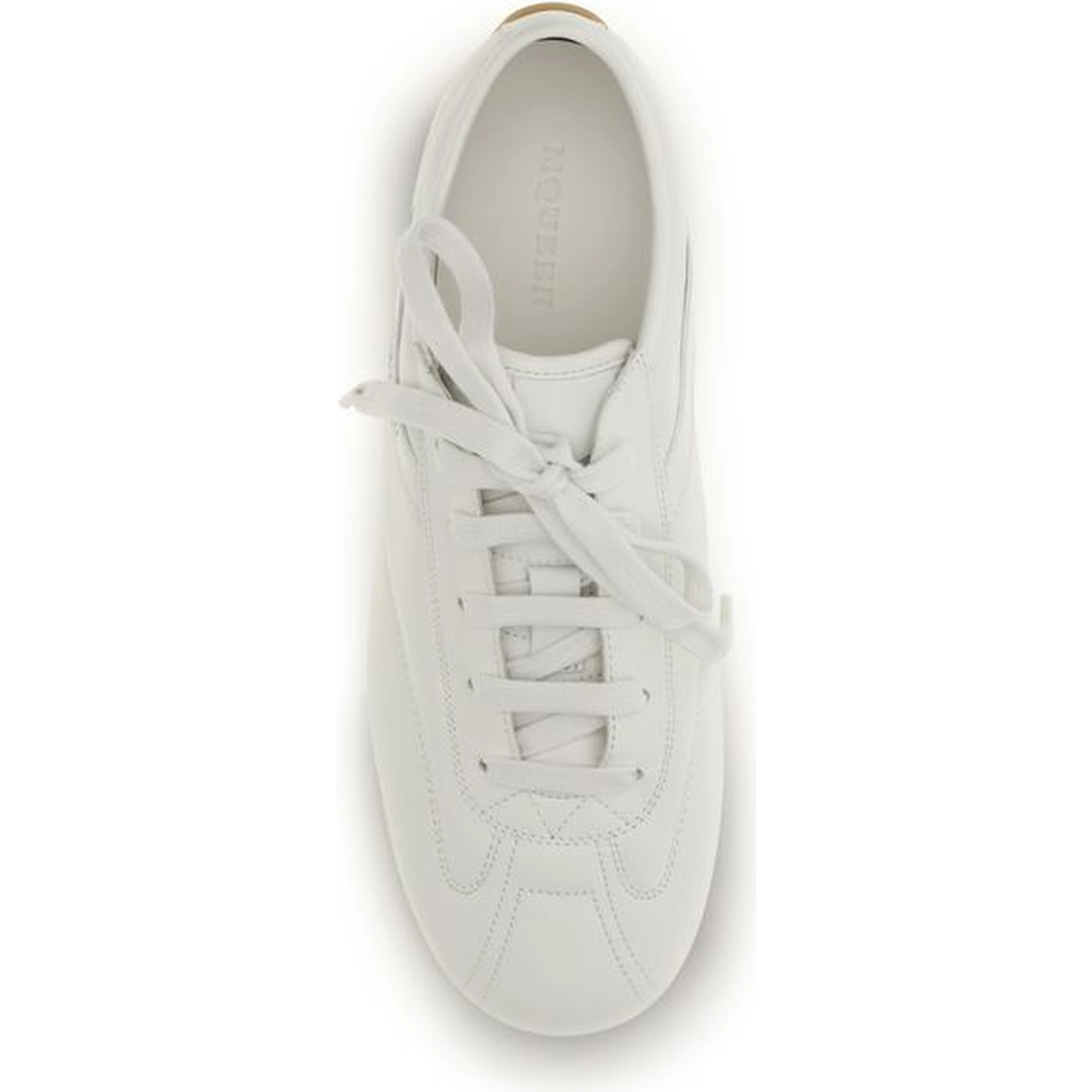 White Calf Leather Bos Taurus Athletic Sneakers