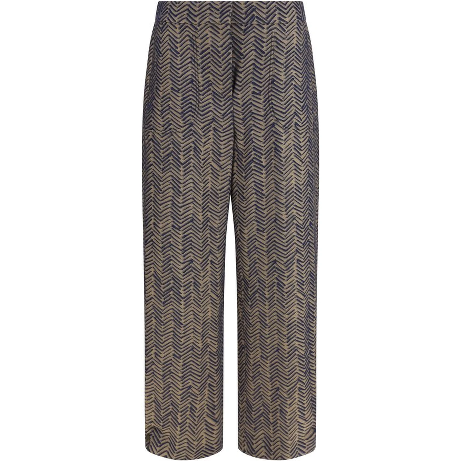 Brown Viscose Casual Pants