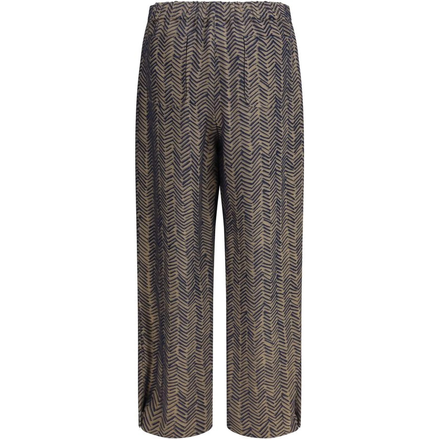 Brown Viscose Casual Pants