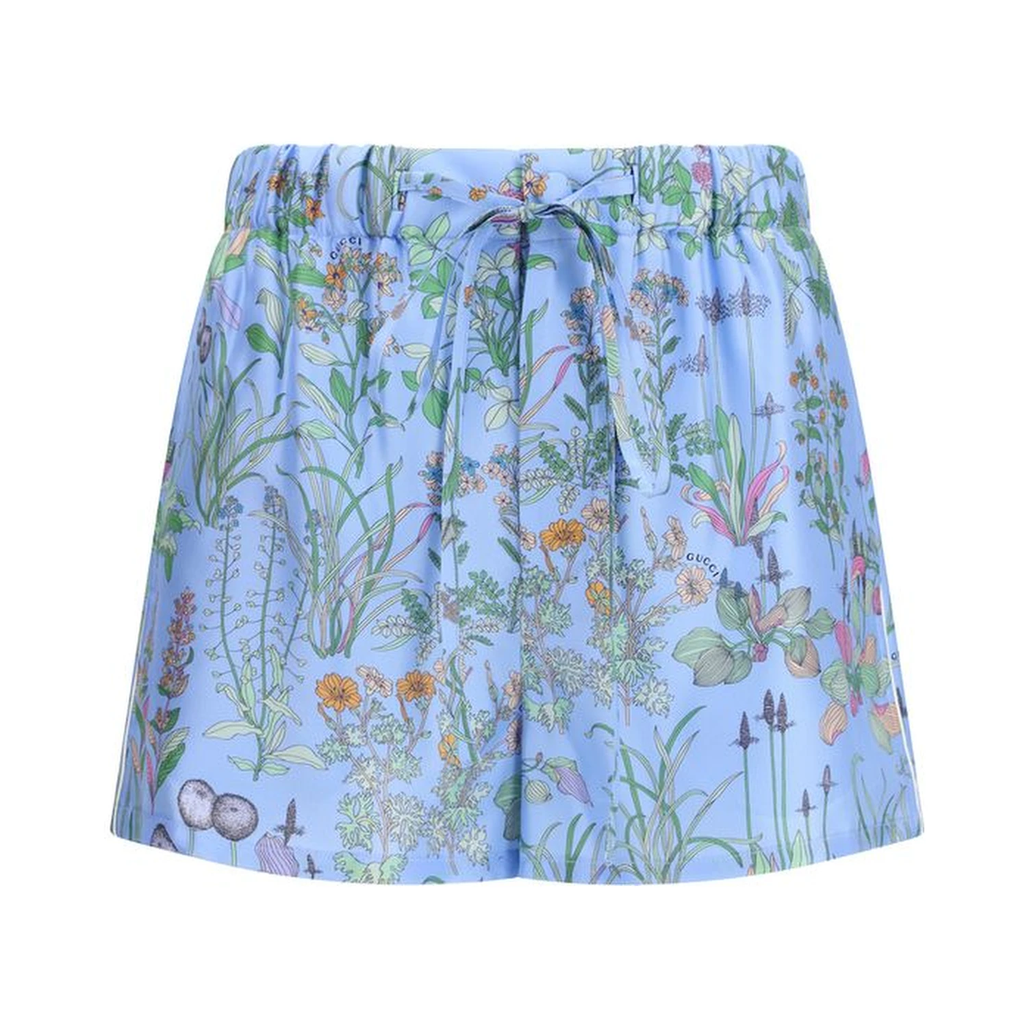 Blue Silk Shorts