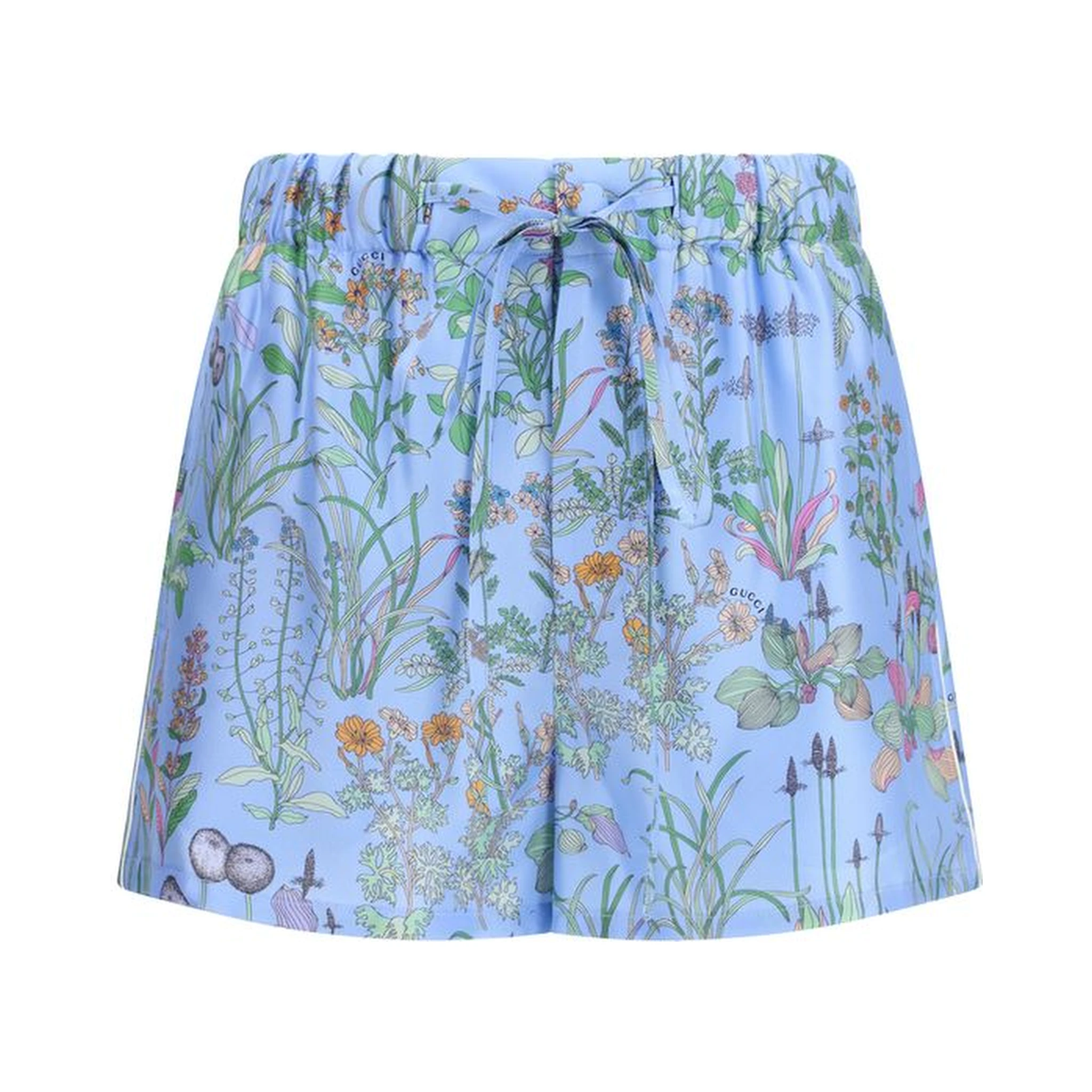 Blue Silk Shorts