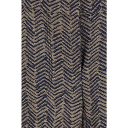 Brown Viscose Casual Pants