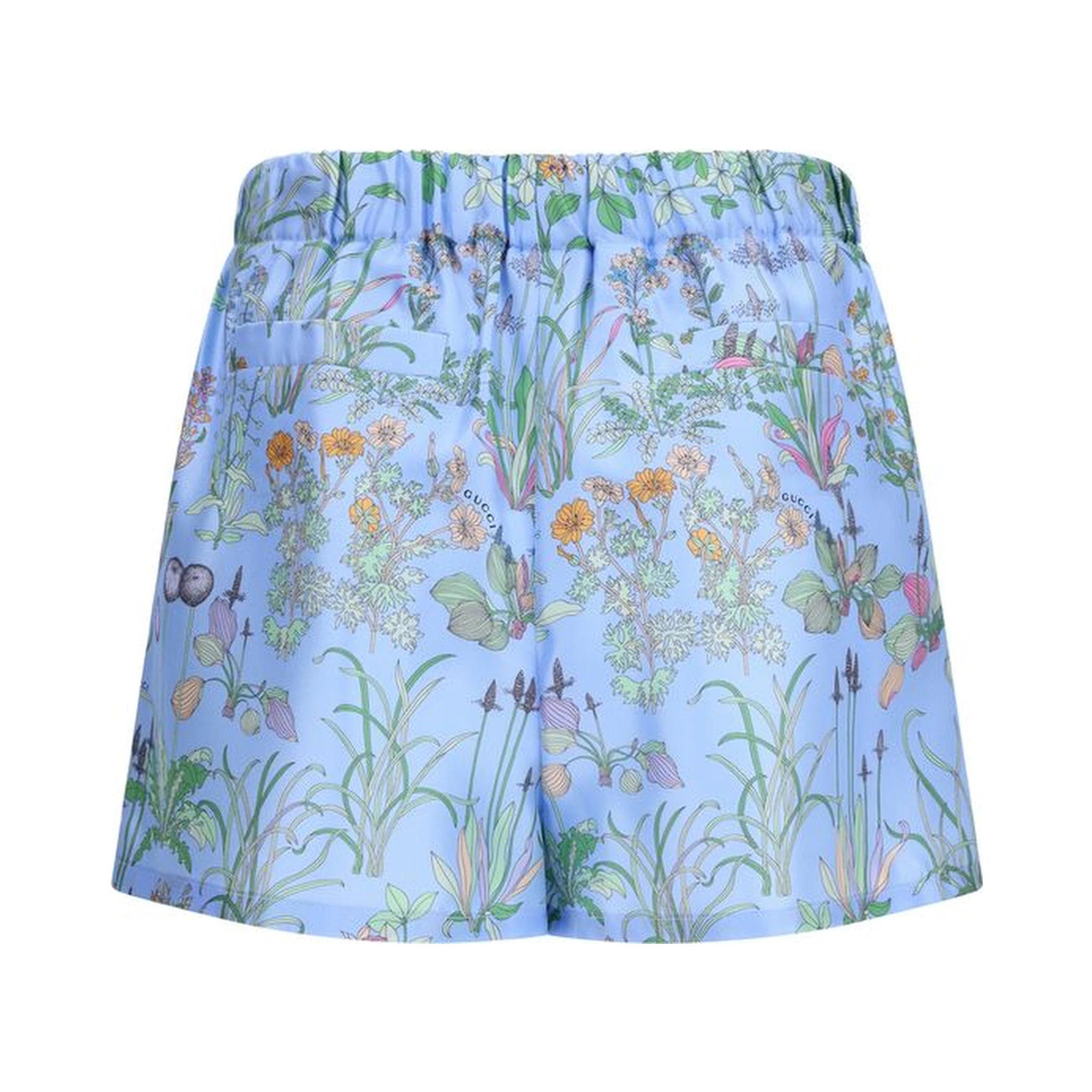 Blue Silk Shorts